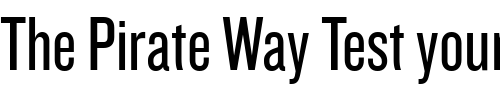 Font : Knockout-HTF28-JuniorFeatherwt Custom Text : The Pirate Way Test your own text here Click to download or to view this font on a tshirt that can be custom printed in Bali