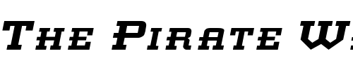 Font : KnomenExtended-Italic Custom Text : The Pirate Way Test your own text here Click to download or to view this font on a tshirt that can be custom printed in Bali