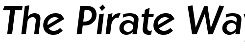 Font : Koblenz-MediumIta Custom Text : The Pirate Way Test your own text here Click to download or to view this font on a tshirt that can be custom printed in Bali