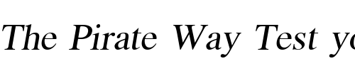Font : KodchiangUPC-Italic Custom Text : The Pirate Way Test your own text here Click to download or to view this font on a tshirt that can be custom printed in Bali