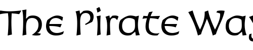 Font : KoriganITC-TT-Light Custom Text : The Pirate Way Test your own text here Click to download or to view this font on a tshirt that can be custom printed in Bali