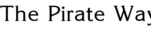 Font : Korina-Light Custom Text : The Pirate Way Test your own text here Click to download or to view this font on a tshirt that can be custom printed in Bali