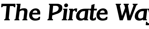Font : Korinth-DemiBoldIta Custom Text : The Pirate Way Test your own text here Click to download or to view this font on a tshirt that can be custom printed in Bali