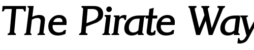 Font : Korinth-MediumIta Custom Text : The Pirate Way Test your own text here Click to download or to view this font on a tshirt that can be custom printed in Bali