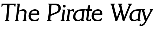 Font : Korinth-RegularIta Custom Text : The Pirate Way Test your own text here Click to download or to view this font on a tshirt that can be custom printed in Bali