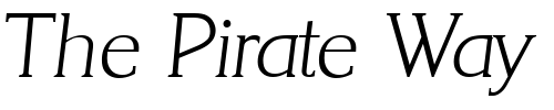 Font : Korinth-XlightIta Custom Text : The Pirate Way Test your own text here Click to download or to view this font on a tshirt that can be custom printed in Bali