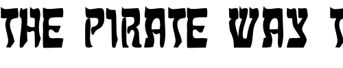 Font : Kosher-Bold Custom Text : The Pirate Way Test your own text here Click to download or to view this font on a tshirt that can be custom printed in Bali