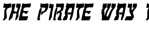 Font : Kosher-Bold-Italic Custom Text : The Pirate Way Test your own text here Click to download or to view this font on a tshirt that can be custom printed in Bali