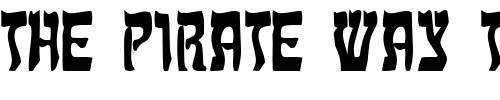 Font : Kosher-Condensed-Bold Custom Text : The Pirate Way Test your own text here Click to download or to view this font on a tshirt that can be custom printed in Bali
