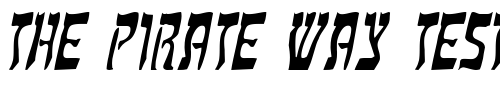 Font : Kosher-Condensed-Italic Custom Text : The Pirate Way Test your own text here Click to download or to view this font on a tshirt that can be custom printed in Bali