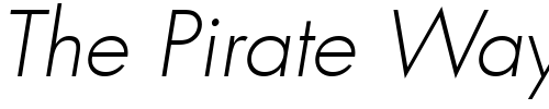 Font : Kudos-Light-SSi-Light-Italic Custom Text : The Pirate Way Test your own text here Click to download or to view this font on a tshirt that can be custom printed in Bali