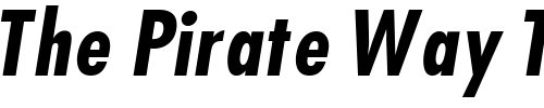 Font : KudosBlackCondSSK-Bold-Italic Custom Text : The Pirate Way Test your own text here Click to download or to view this font on a tshirt that can be custom printed in Bali