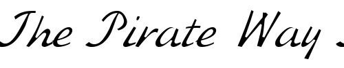Font : KursivC Custom Text : The Pirate Way Test your own text here Click to download or to view this font on a tshirt that can be custom printed in Bali