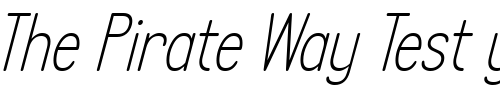 Font : LA-Headlights-BTN-Lt-Italic Custom Text : The Pirate Way Test your own text here Click to download or to view this font on a tshirt that can be custom printed in Bali