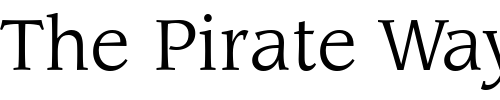Font : Leawood-Book-BT Custom Text : The Pirate Way Test your own text here Click to download or to view this font on a tshirt that can be custom printed in Bali