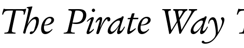 Font : Legacy-Serif-ITC-Book-Italic Custom Text : The Pirate Way Test your own text here Click to download or to view this font on a tshirt that can be custom printed in Bali