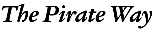 Font : Legacy-Serif-ITC-TT-BoldItalic Custom Text : The Pirate Way Test your own text here Click to download or to view this font on a tshirt that can be custom printed in Bali