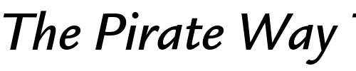 Font : LegacySansITC-MediumItalic Custom Text : The Pirate Way Test your own text here Click to download or to view this font on a tshirt that can be custom printed in Bali
