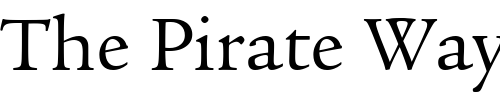 Font : LegacySerifITC-Book Custom Text : The Pirate Way Test your own text here Click to download or to view this font on a tshirt that can be custom printed in Bali
