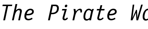Font : Letter-Gothic-12-Pitch-Italic-BT Custom Text : The Pirate Way Test your own text here Click to download or to view this font on a tshirt that can be custom printed in Bali