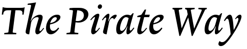 Font : Lexicon-No2-Italic-B-Med Custom Text : The Pirate Way Test your own text here Click to download or to view this font on a tshirt that can be custom printed in Bali