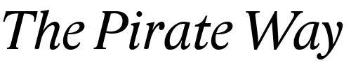 Font : Lido-STF-Italic Custom Text : The Pirate Way Test your own text here Click to download or to view this font on a tshirt that can be custom printed in Bali