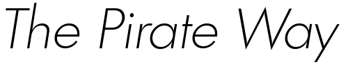 Font : Limerick-Serial-ExtraLight-RegularItalic Custom Text : The Pirate Way Test your own text here Click to download or to view this font on a tshirt that can be custom printed in Bali