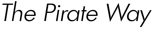 Font : Limerick-Serial-Light-RegularItalic Custom Text : The Pirate Way Test your own text here Click to download or to view this font on a tshirt that can be custom printed in Bali