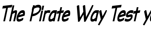 Font : LincoyaScriptSSK-BoldItalic Custom Text : The Pirate Way Test your own text here Click to download or to view this font on a tshirt that can be custom printed in Bali