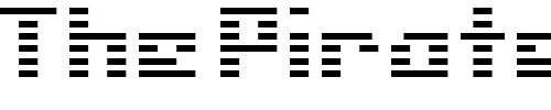 Font : Liner-BMP14 Custom Text : The Pirate Way Test your own text here Click to download or to view this font on a tshirt that can be custom printed in Bali