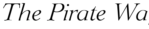 Font : Lingwood-Serial-Light-RegularItalic Custom Text : The Pirate Way Test your own text here Click to download or to view this font on a tshirt that can be custom printed in Bali