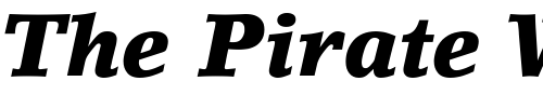 Font : LinoLetter-Black-Italic-Oldstyle-Figures Custom Text : The Pirate Way Test your own text here Click to download or to view this font on a tshirt that can be custom printed in Bali