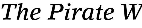 Font : LinoLetter-Medium-Italic-Oldstyle-Figures Custom Text : The Pirate Way Test your own text here Click to download or to view this font on a tshirt that can be custom printed in Bali