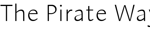 Font : Linotype-Aroma-ExtraLight Custom Text : The Pirate Way Test your own text here Click to download or to view this font on a tshirt that can be custom printed in Bali