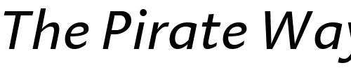 Font : Linotype-Aroma-Italic Custom Text : The Pirate Way Test your own text here Click to download or to view this font on a tshirt that can be custom printed in Bali