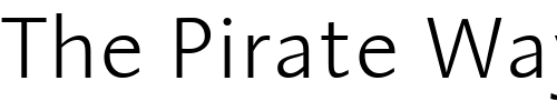Font : Linotype-Aroma-Light Custom Text : The Pirate Way Test your own text here Click to download or to view this font on a tshirt that can be custom printed in Bali