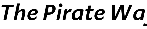Font : Linotype-Aroma-Semibold-Italic Custom Text : The Pirate Way Test your own text here Click to download or to view this font on a tshirt that can be custom printed in Bali