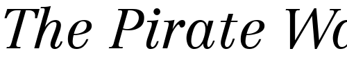 Font : Linotype-Centennial-46-Light-Italic-Oldstyle-Figures Custom Text : The Pirate Way Test your own text here Click to download or to view this font on a tshirt that can be custom printed in Bali