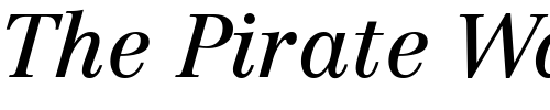 Font : Linotype-Centennial-56-Italic-Oldstyle-Figures Custom Text : The Pirate Way Test your own text here Click to download or to view this font on a tshirt that can be custom printed in Bali