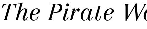 Font : Linotype-Centennial-LT-46-Light-Italic Custom Text : The Pirate Way Test your own text here Click to download or to view this font on a tshirt that can be custom printed in Bali
