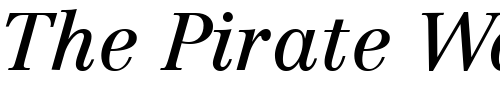 Font : Linotype-Centennial-LT-56-Italic Custom Text : The Pirate Way Test your own text here Click to download or to view this font on a tshirt that can be custom printed in Bali