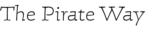 Font : Linotype-Conrad-Light Custom Text : The Pirate Way Test your own text here Click to download or to view this font on a tshirt that can be custom printed in Bali