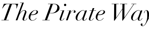 Font : Linotype-Didot-LT-Italic Custom Text : The Pirate Way Test your own text here Click to download or to view this font on a tshirt that can be custom printed in Bali