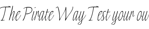 Font : Linotype-Finerliner-Micro Custom Text : The Pirate Way Test your own text here Click to download or to view this font on a tshirt that can be custom printed in Bali