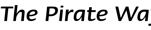 Font : LinotypeErgo-MediumItalic Custom Text : The Pirate Way Test your own text here Click to download or to view this font on a tshirt that can be custom printed in Bali