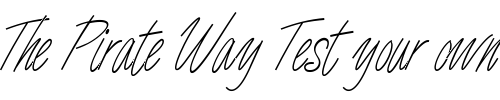 Font : Luce-One Custom Text : The Pirate Way Test your own text here Click to download or to view this font on a tshirt that can be custom printed in Bali