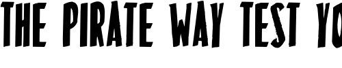 Font : LuchitaPayol-Tecnica Custom Text : The Pirate Way Test your own text here Click to download or to view this font on a tshirt that can be custom printed in Bali