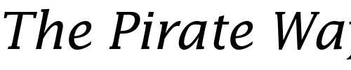 Font : Lucida_Becker_Italic Custom Text : The Pirate Way Test your own text here Click to download or to view this font on a tshirt that can be custom printed in Bali