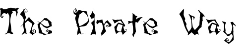 Font : LunacyMore Custom Text : The Pirate Way Test your own text here Click to download or to view this font on a tshirt that can be custom printed in Bali