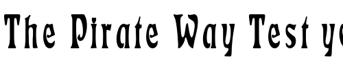 Font : LushlifeCondensed Custom Text : The Pirate Way Test your own text here Click to download or to view this font on a tshirt that can be custom printed in Bali